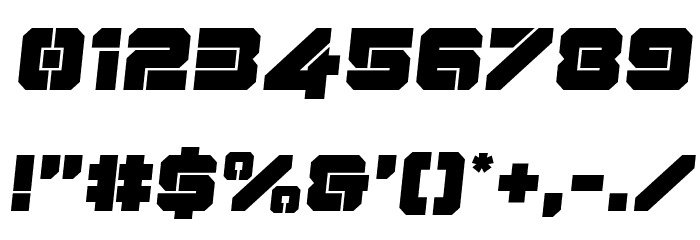 Domino Jack Semi-Italic Semi-Italic Font OTHER CHARS