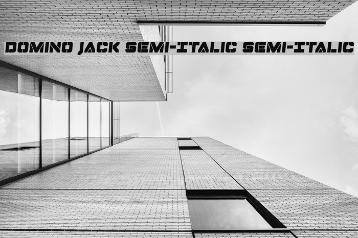 Domino Jack Semi-Italic Semi-Italic Font examples