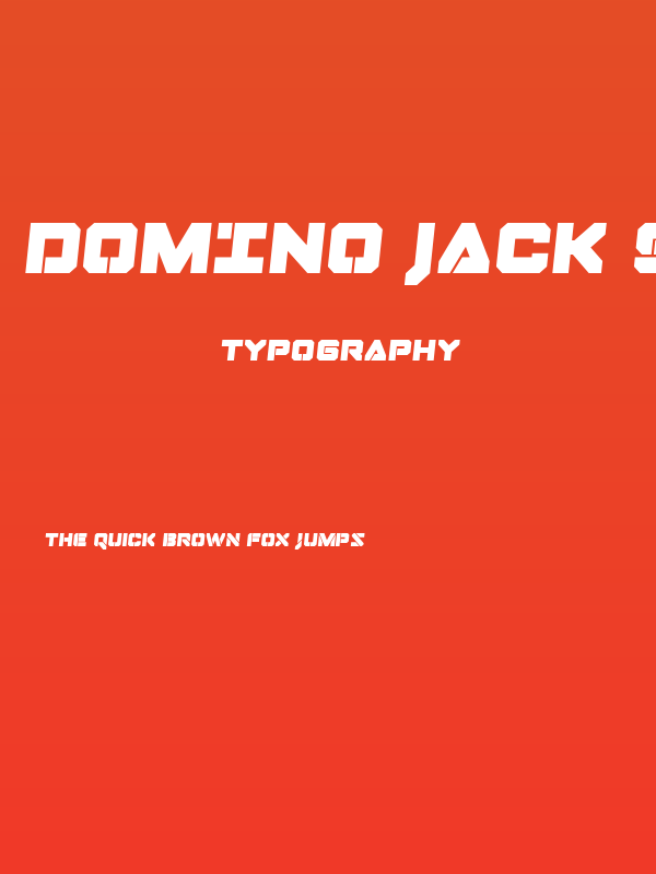 Domino Jack Semi-Italic Semi-Italic Poster