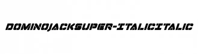 Domino Jack Super-Italic Italic  Скачать бесплатные шрифты