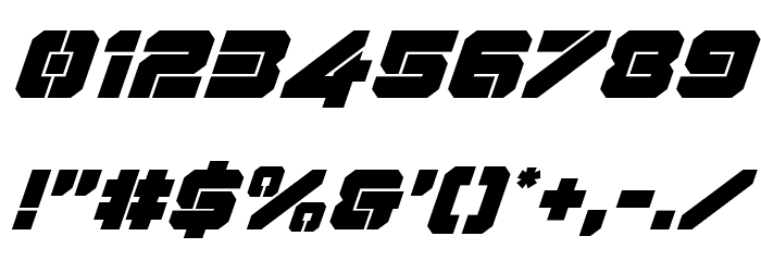 Domino Jack Super-Italic Italic Font OTHER CHARS
