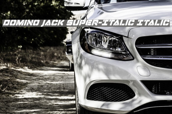 Domino Jack Super-Italic Italic Font examples
