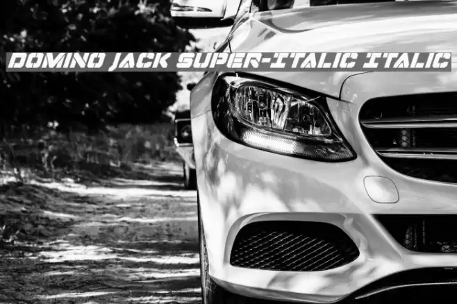 Domino Jack Super-Italic Italic Fuentes examples
