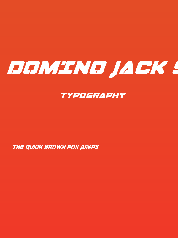 Domino Jack Super-Italic Italic Poster