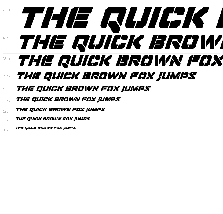 Domino Jack Super-Italic Italic Waterfall