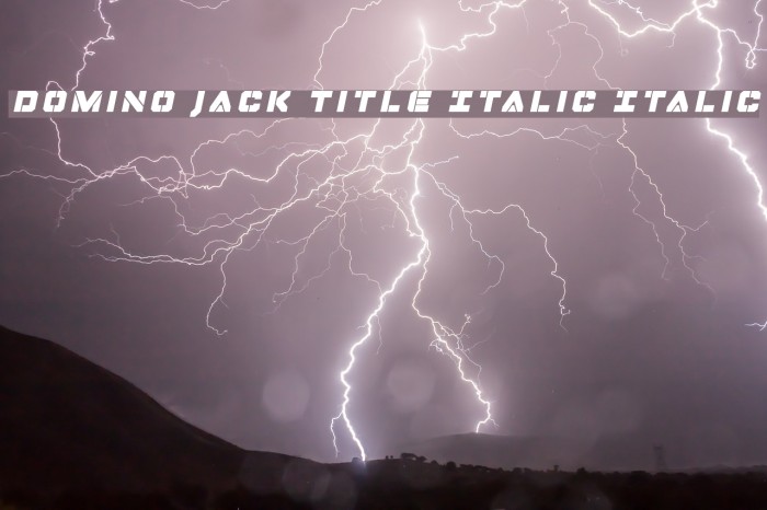 Domino Jack Title Italic Italic Font examples