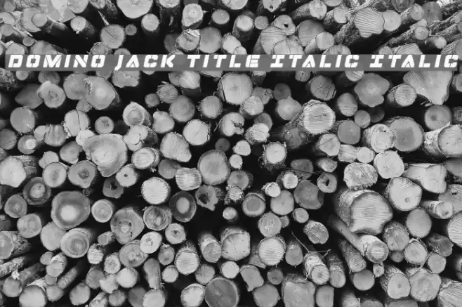 Domino Jack Title Italic Italic Font examples