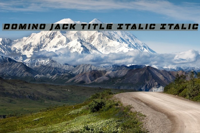 Domino Jack Title Italic Italic Font examples