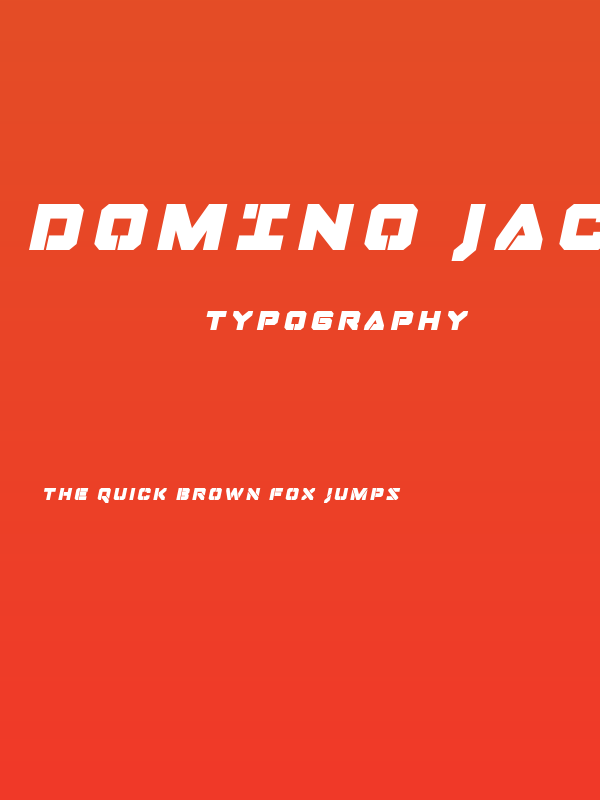 Domino Jack Title Italic Italic Poster