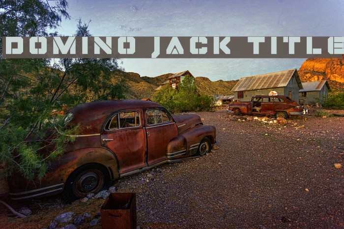 Domino Jack Title フォント examples