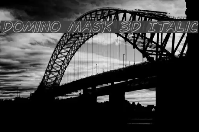 Domino Mask 3D Italic Font examples