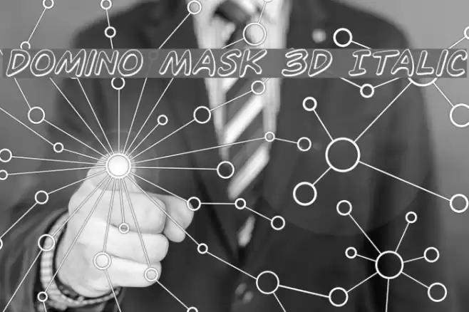 Domino Mask 3D Italic Font examples