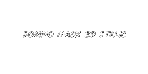 Domino Mask 3D Italic Logo