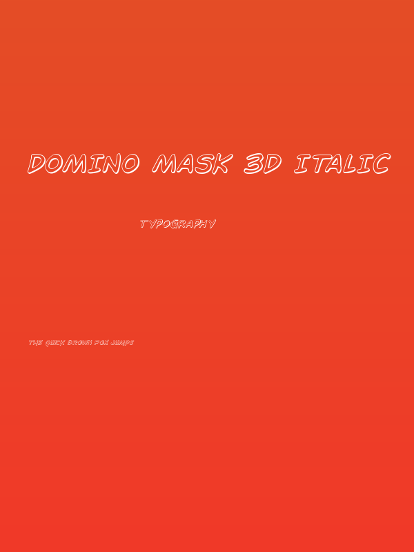 Domino Mask 3D Italic Poster