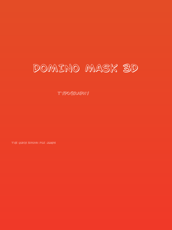 Domino Mask 3D Poster