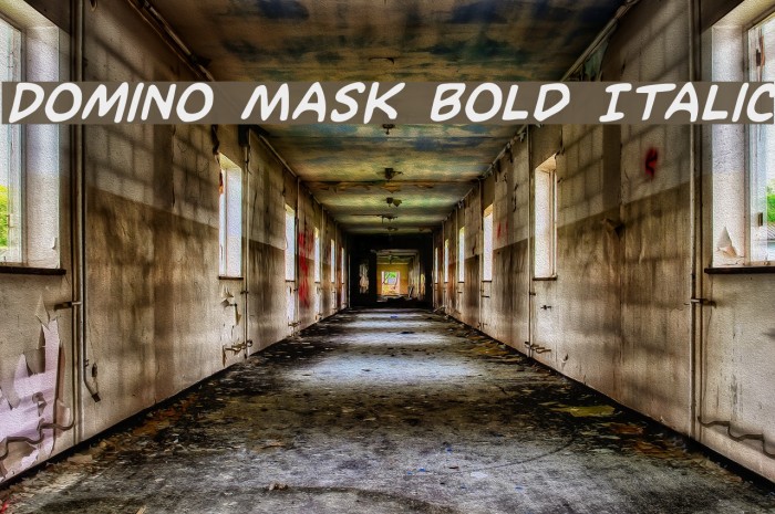 Domino Mask Bold Italic Font examples