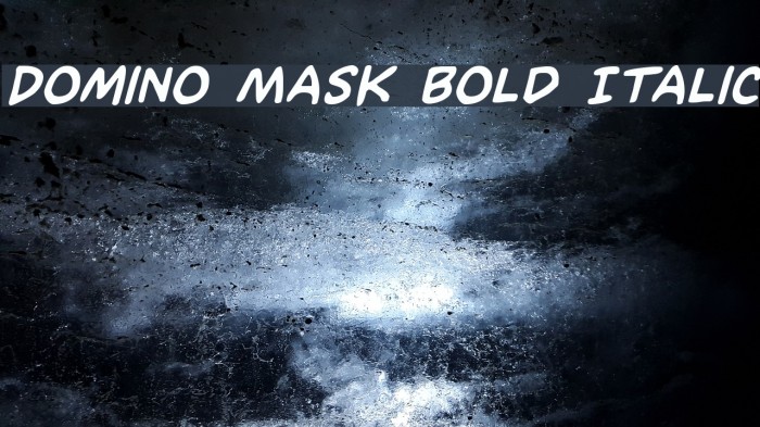Domino Mask Bold Italic Font examples
