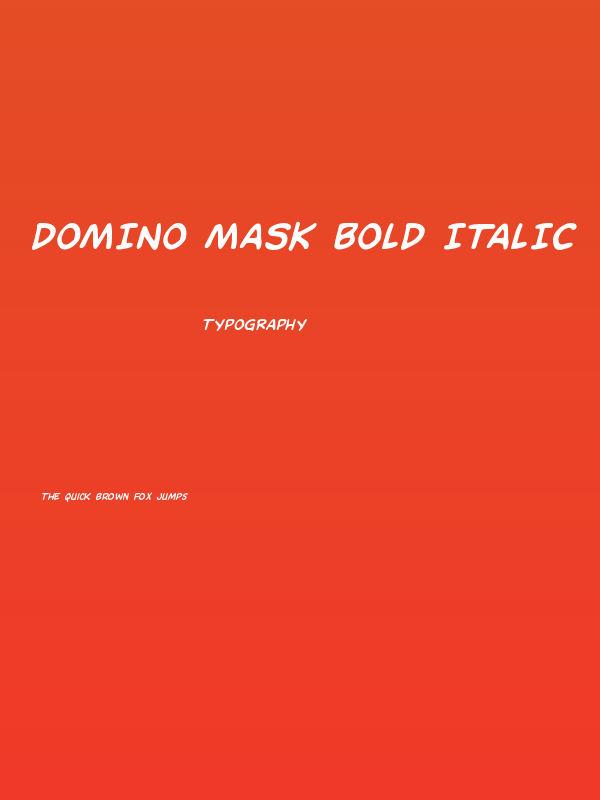 Domino Mask Bold Italic Poster