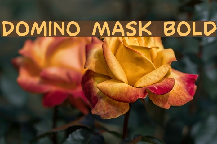 Domino Mask Bold Font examples