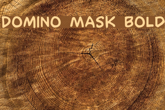 Domino Mask Bold Font examples