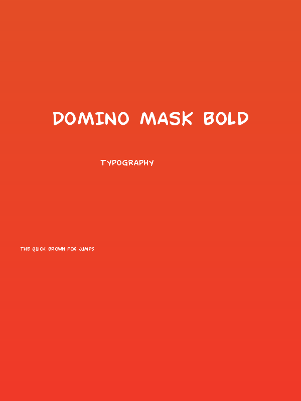 Domino Mask Bold Poster