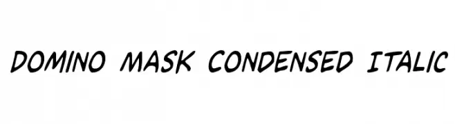 Domino Mask Condensed Italic  Fuentes Gratis Descargar