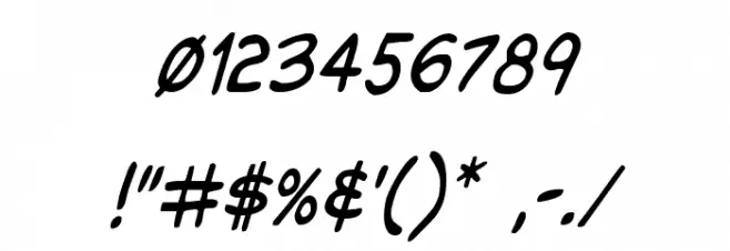 Domino Mask Condensed Italic Font OTHER CHARS