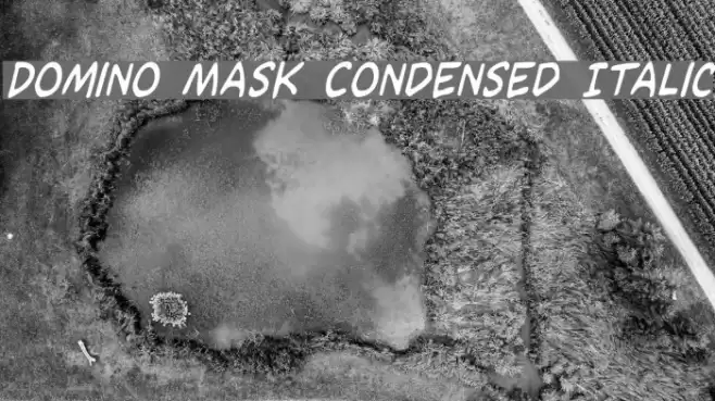 Domino Mask Condensed Italic Font examples