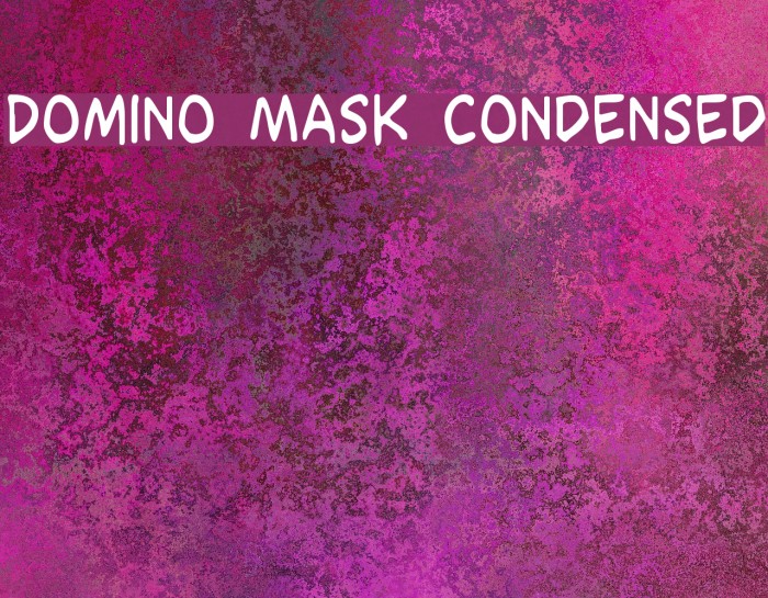 Domino Mask Condensed Font examples