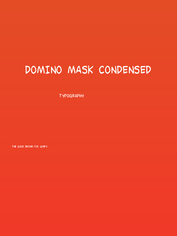 Domino Mask Condensed Poster