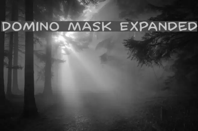 Domino Mask Expanded Font examples