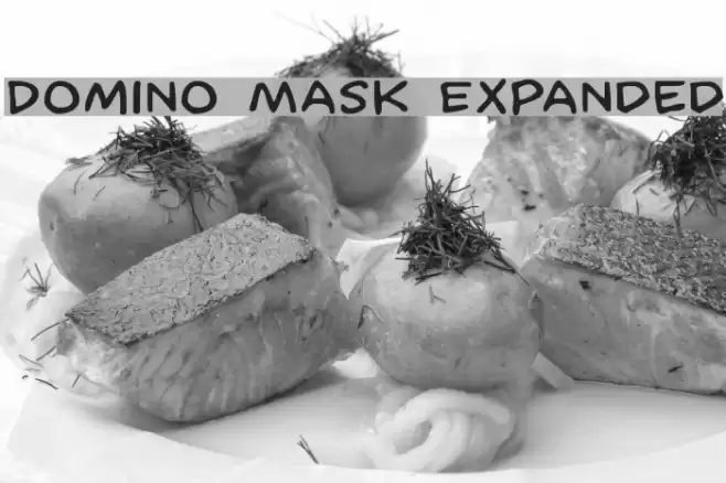 Domino Mask Expanded Font examples