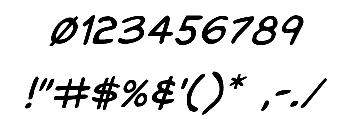 Domino Mask Italic Font OTHER CHARS