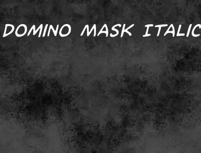 Domino Mask Italic Font examples