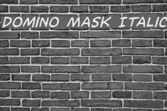 Domino Mask Italic Font examples