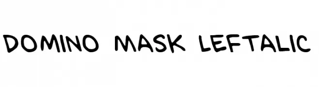 Domino Mask Leftalic  免费字体下载
