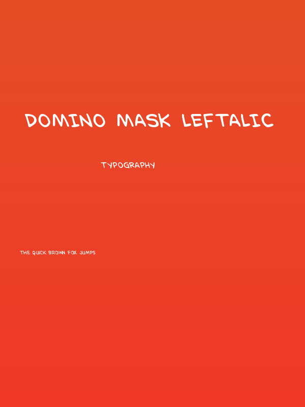 Domino Mask Leftalic Poster