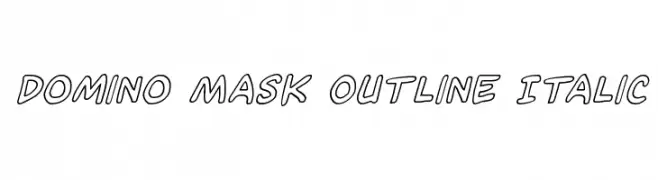 Domino Mask Outline Italic  Fuentes Gratis Descargar