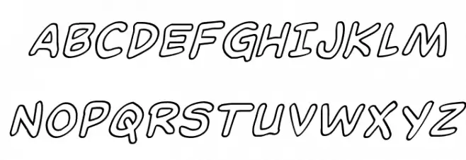 Domino Mask Outline Italic Font Litere mari