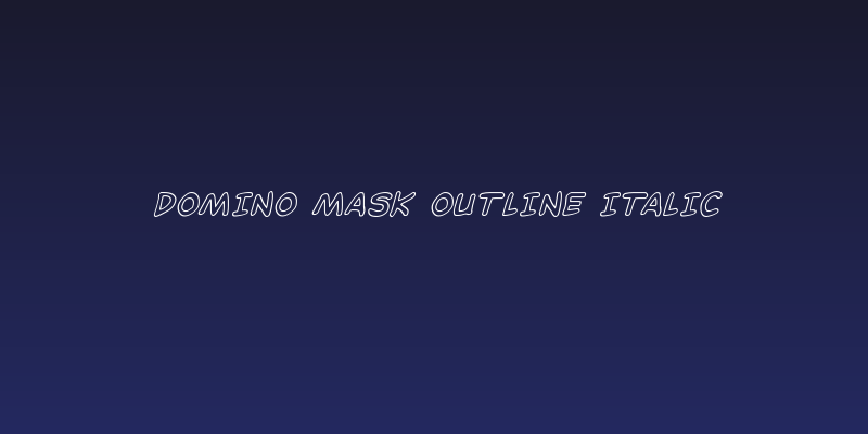 Domino Mask Outline Italic Social Header
