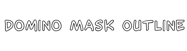 Domino Mask Outline Font