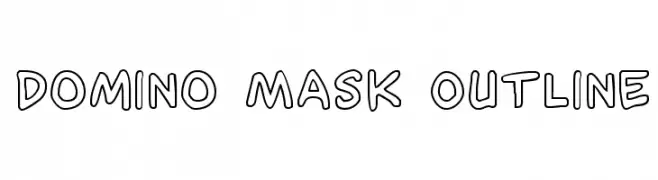 Domino Mask Outline  Frei Schriftart Herunterladen