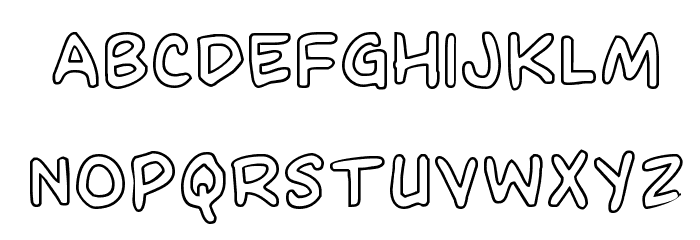Domino Mask Outline Font LOWERCASE