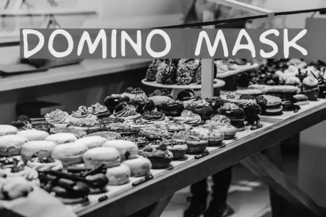 Domino Mask Font examples