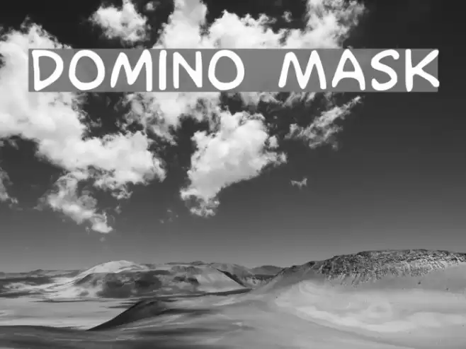 Domino Mask Font examples