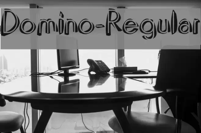 Domino-Regular Font examples