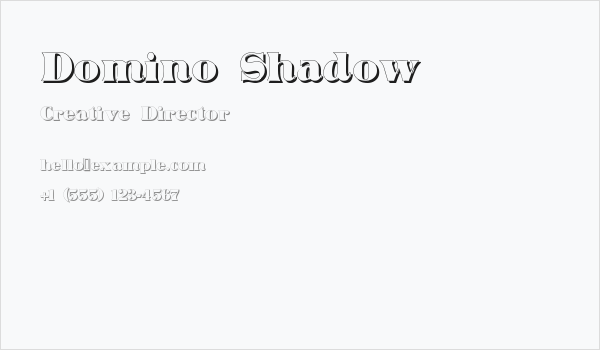 Domino Shadow Business Card