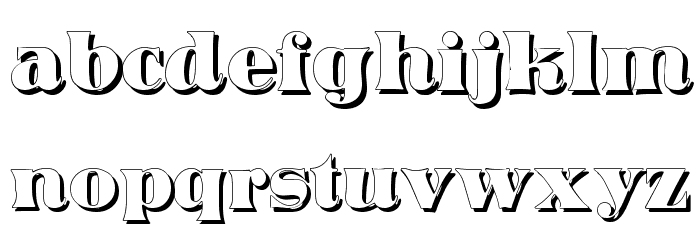 Domino Shadow Font LOWERCASE