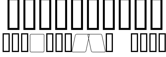 Domino bred kursiv omrids Font OTHER CHARS