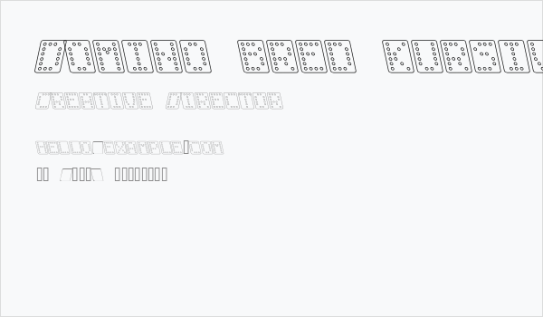 Domino bred kursiv omrids Business Card